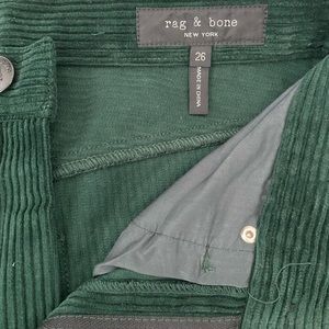 Rag & Bone Green Corduroy Pants